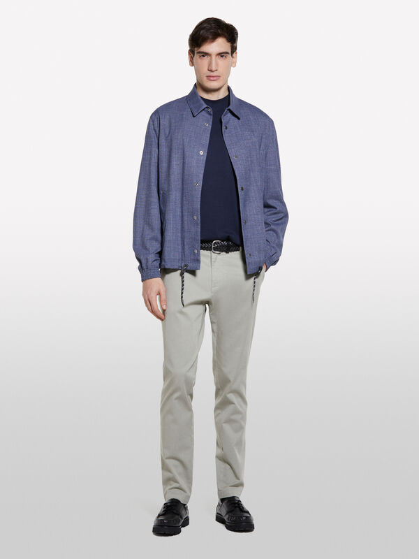 Blue t-shirt with print - men's short sleeve t-shirts | Sisley