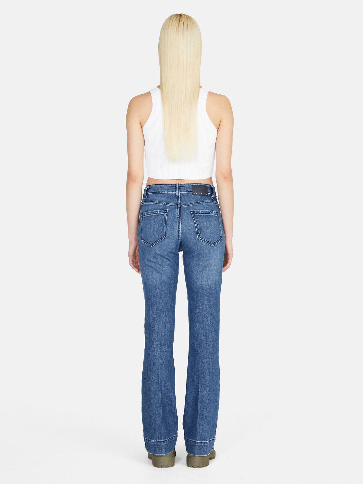 Flare fit Cannes jeans, Dark Blue - Sisley