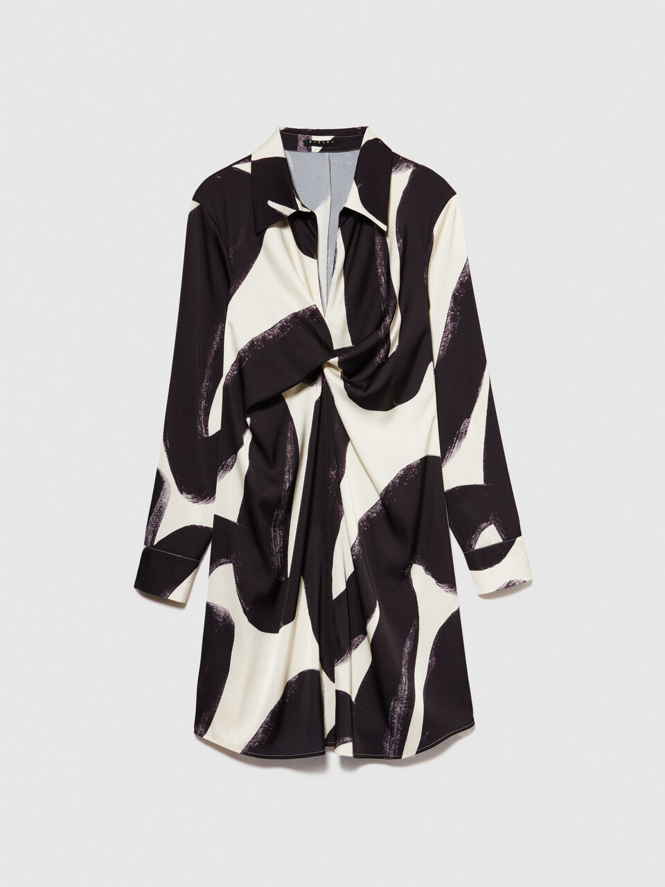 Dress in printed satin Women image number null