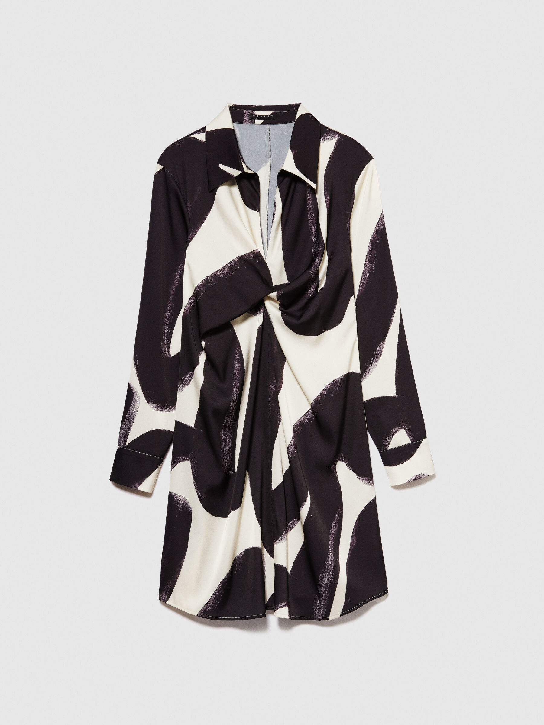 Dress in printed satin Women image number null