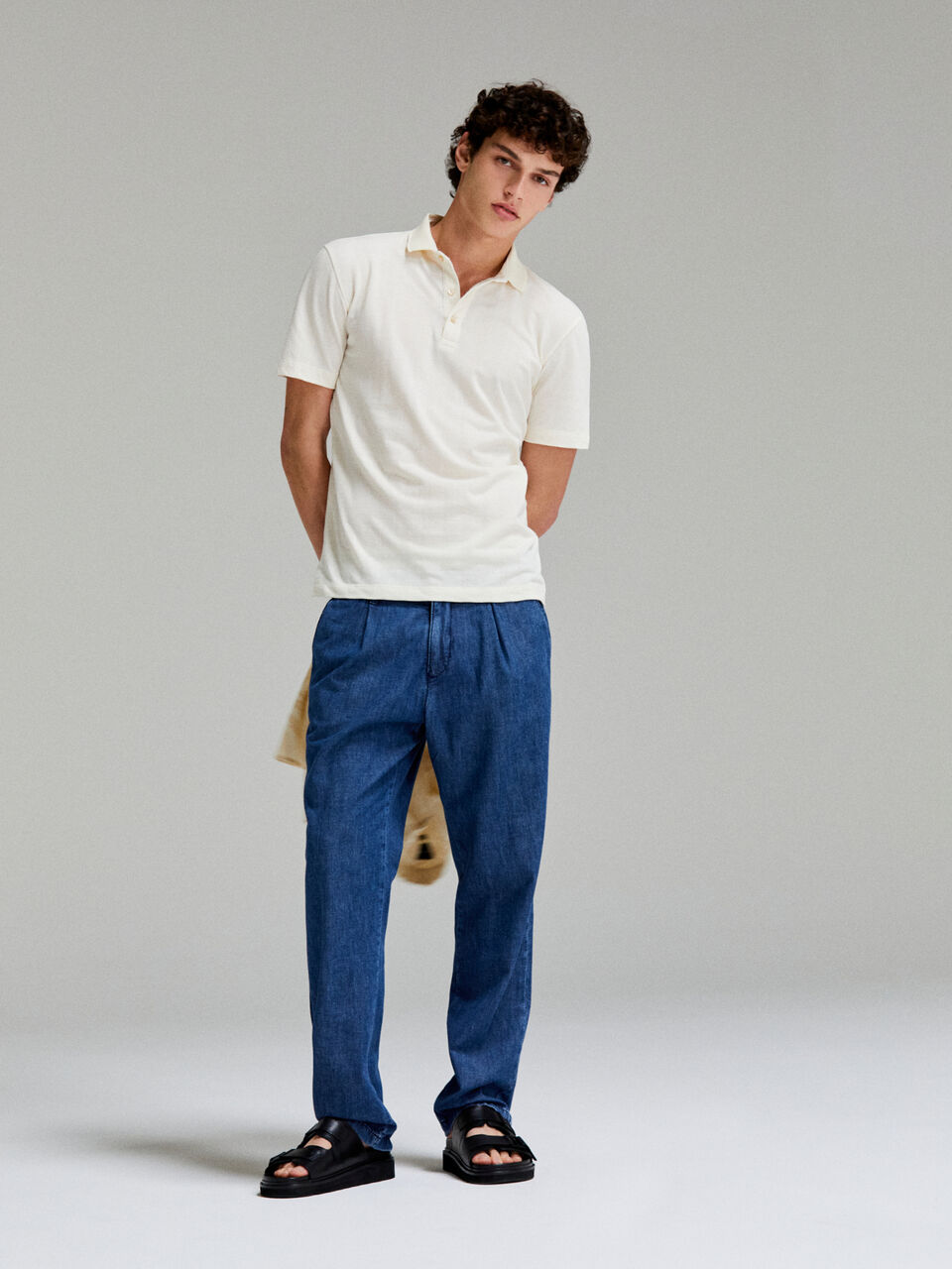 Knit polo Men image number null