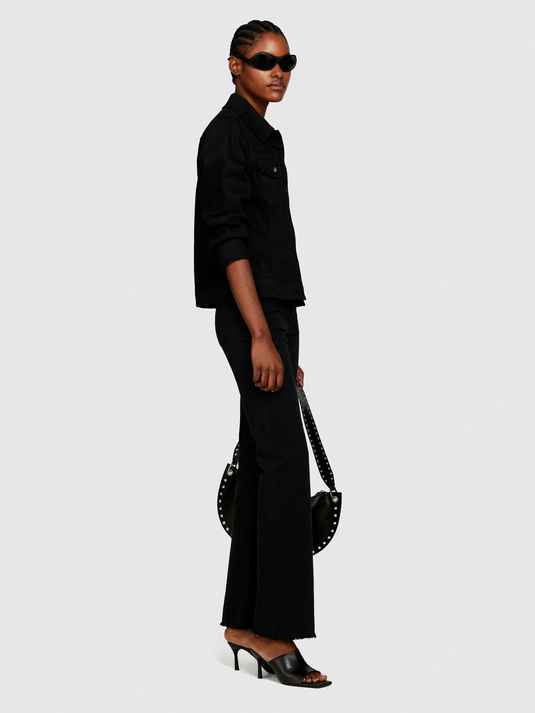 Colored flared fit jeans Women image number null