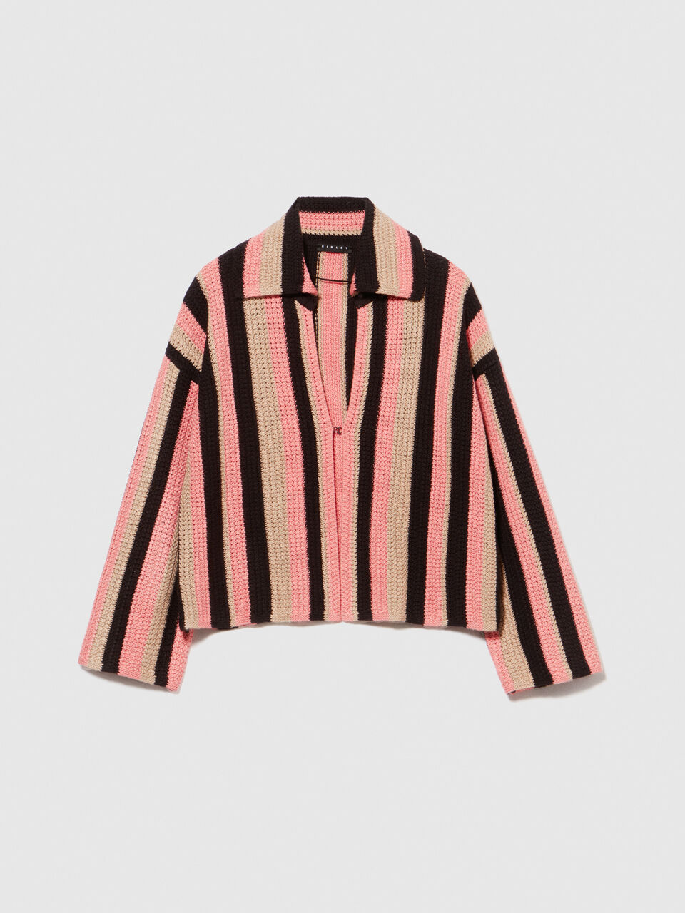 Multicolor striped cardigan Women image number null