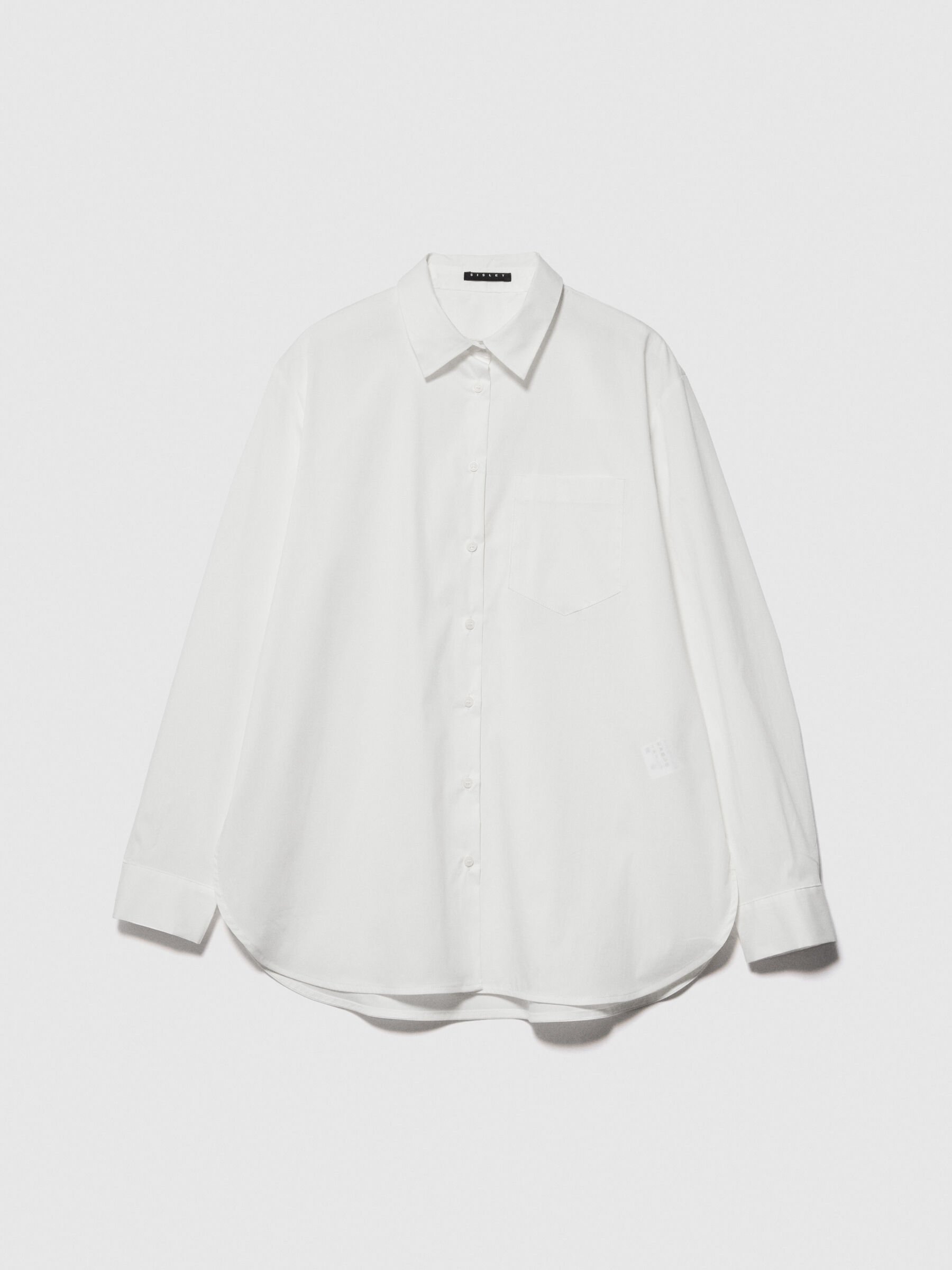 Striped comfort fit shirt, White - Sisley