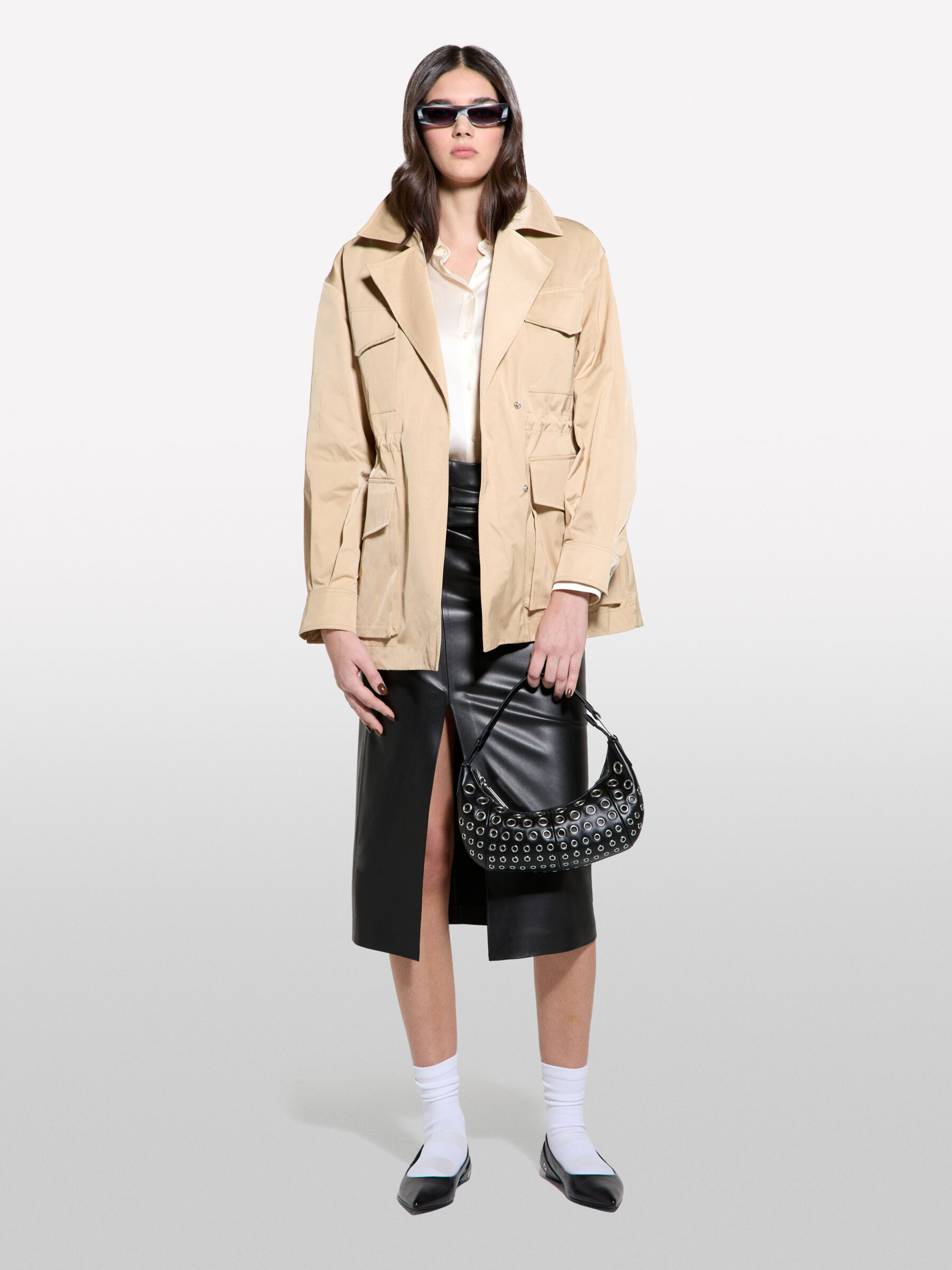 【ポイント10倍】 with Jacket vest, Sisley - Beige ジャケット・アウター