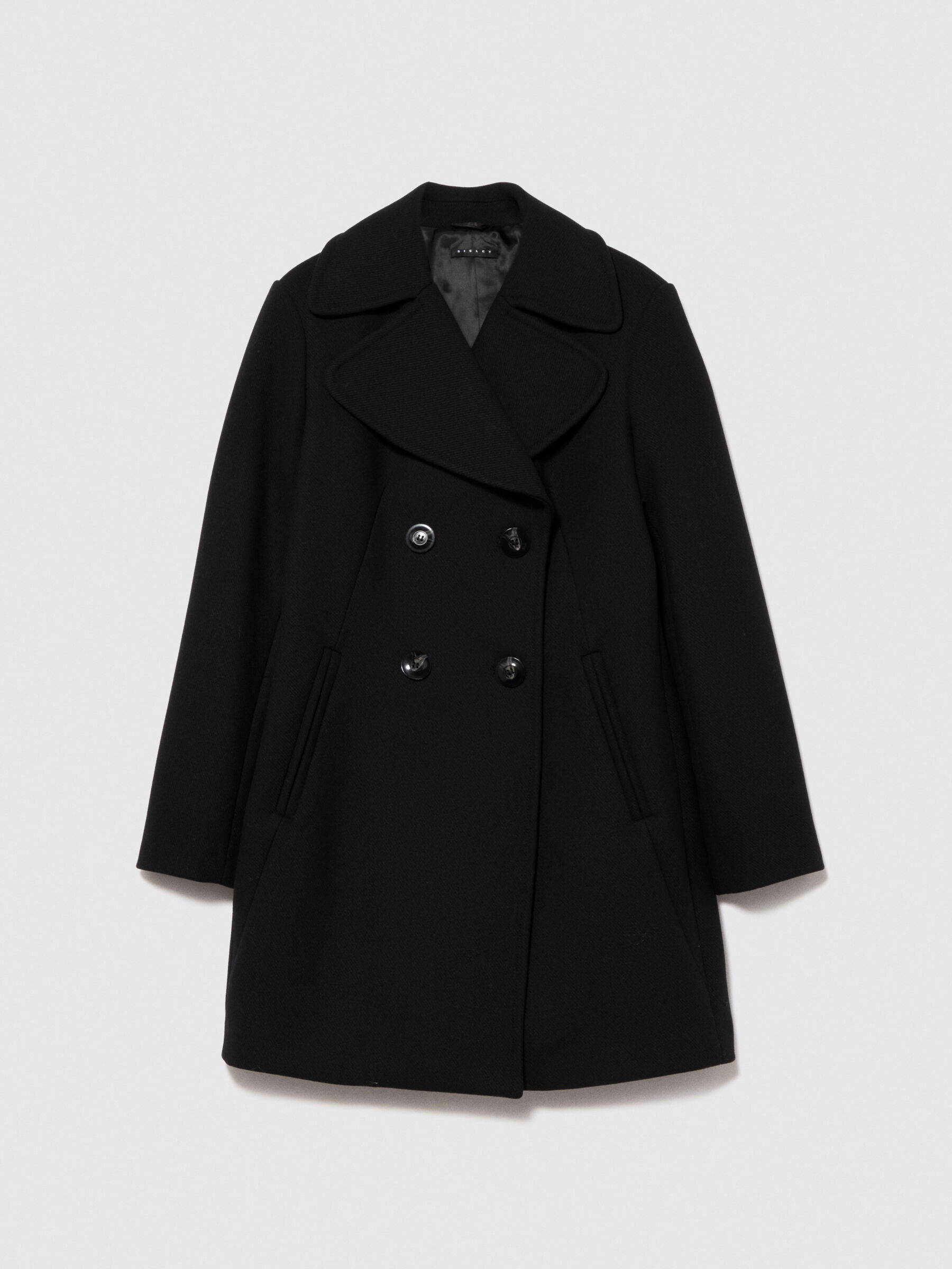 Double breasted coat on sale short