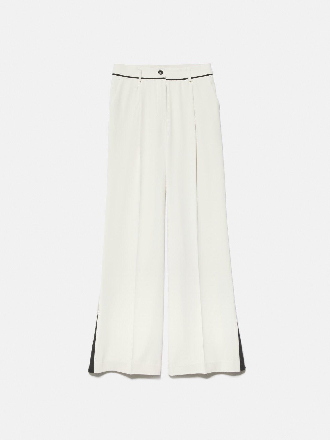 White pants shop with slits
