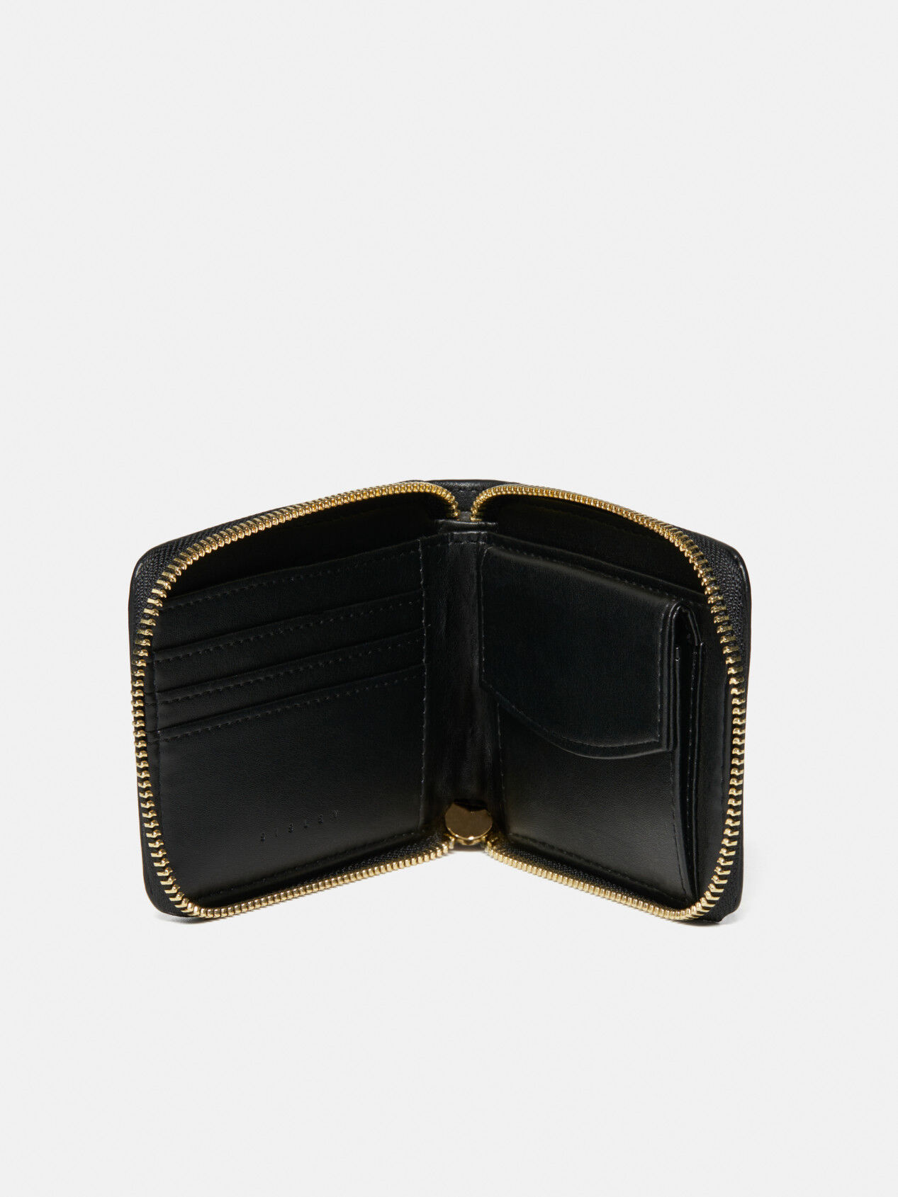 Small zip around wallet, Black - Sisley