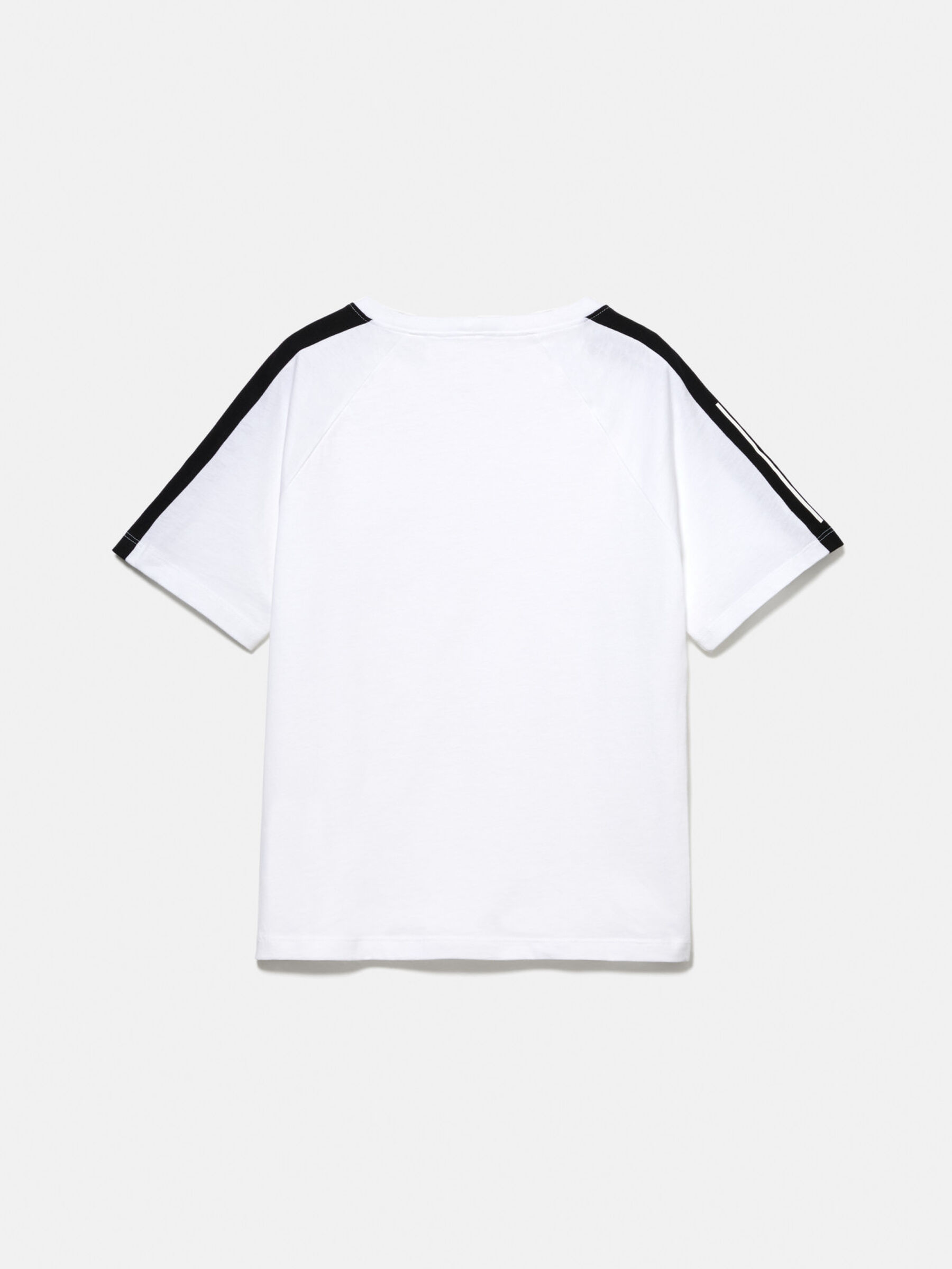 T-shirt with bands Sisley - logo, White and