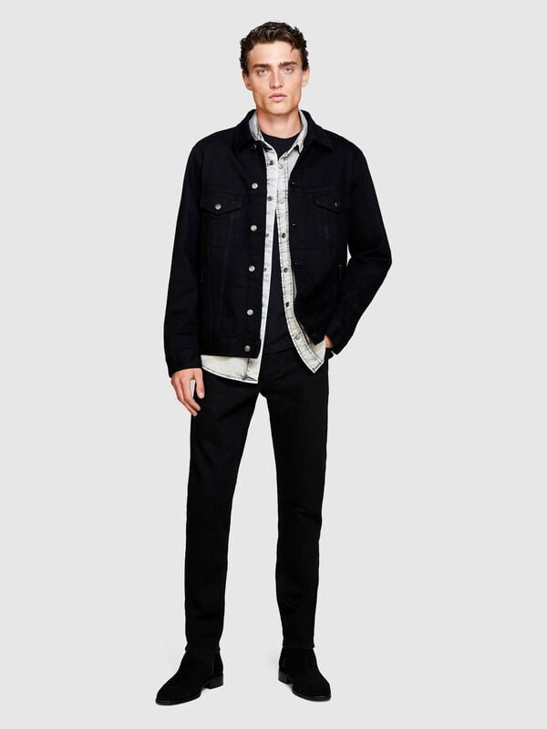 Skinny fit black Helsinki jeans - men's skinny fit jeans | Sisley