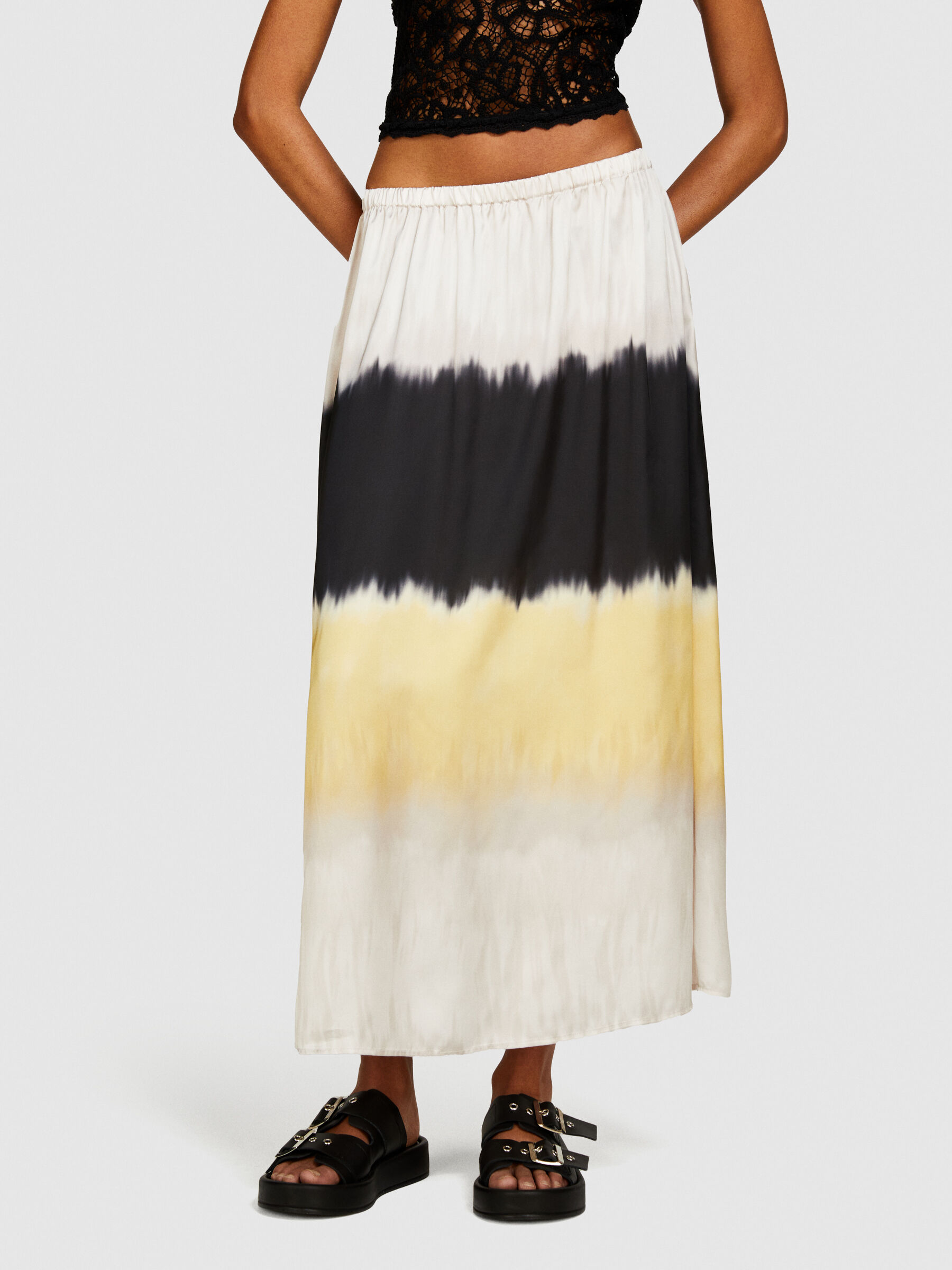 Printed maxi skirt Women image number null