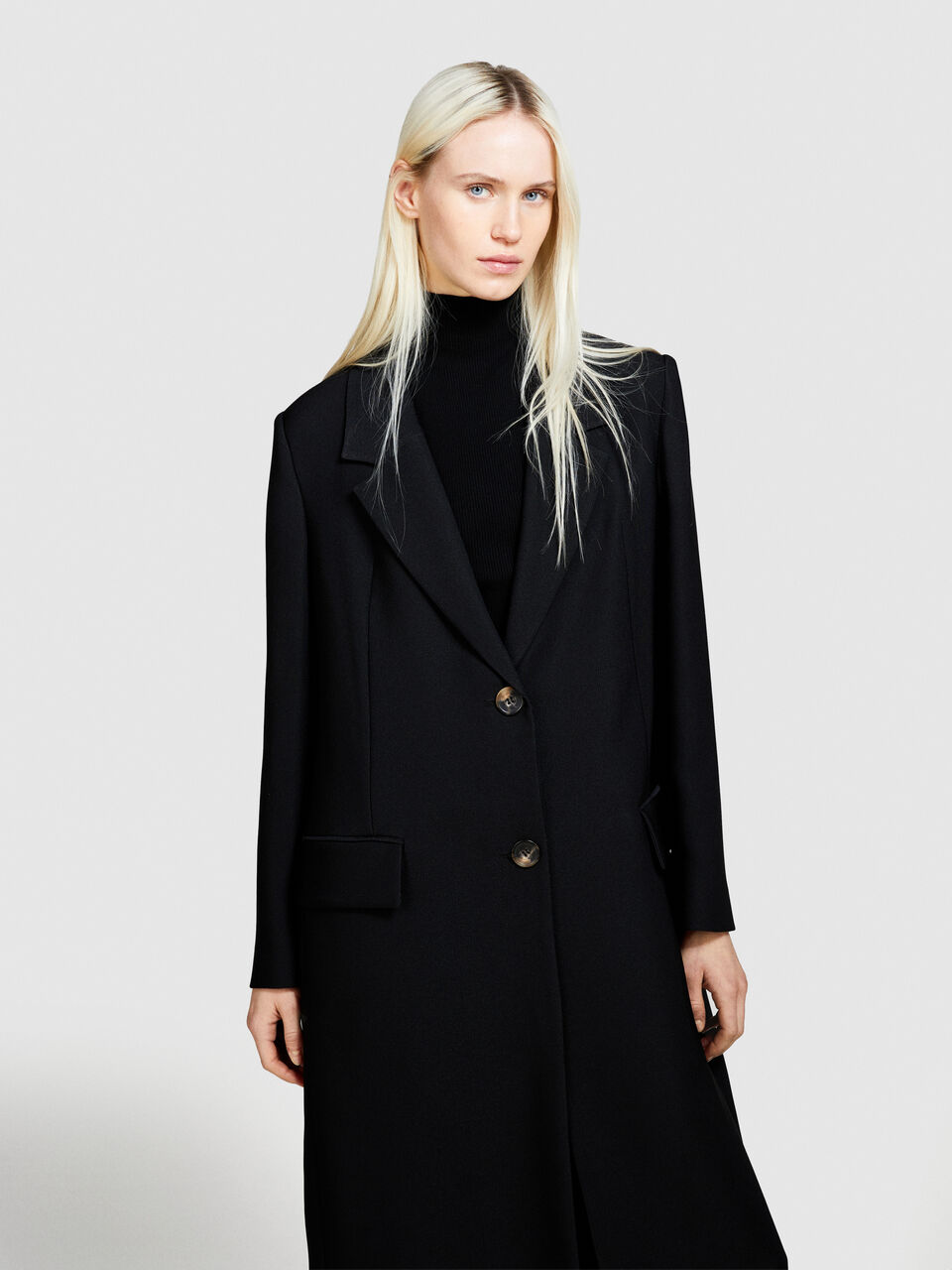 Single-breasted duster coat Women image number null