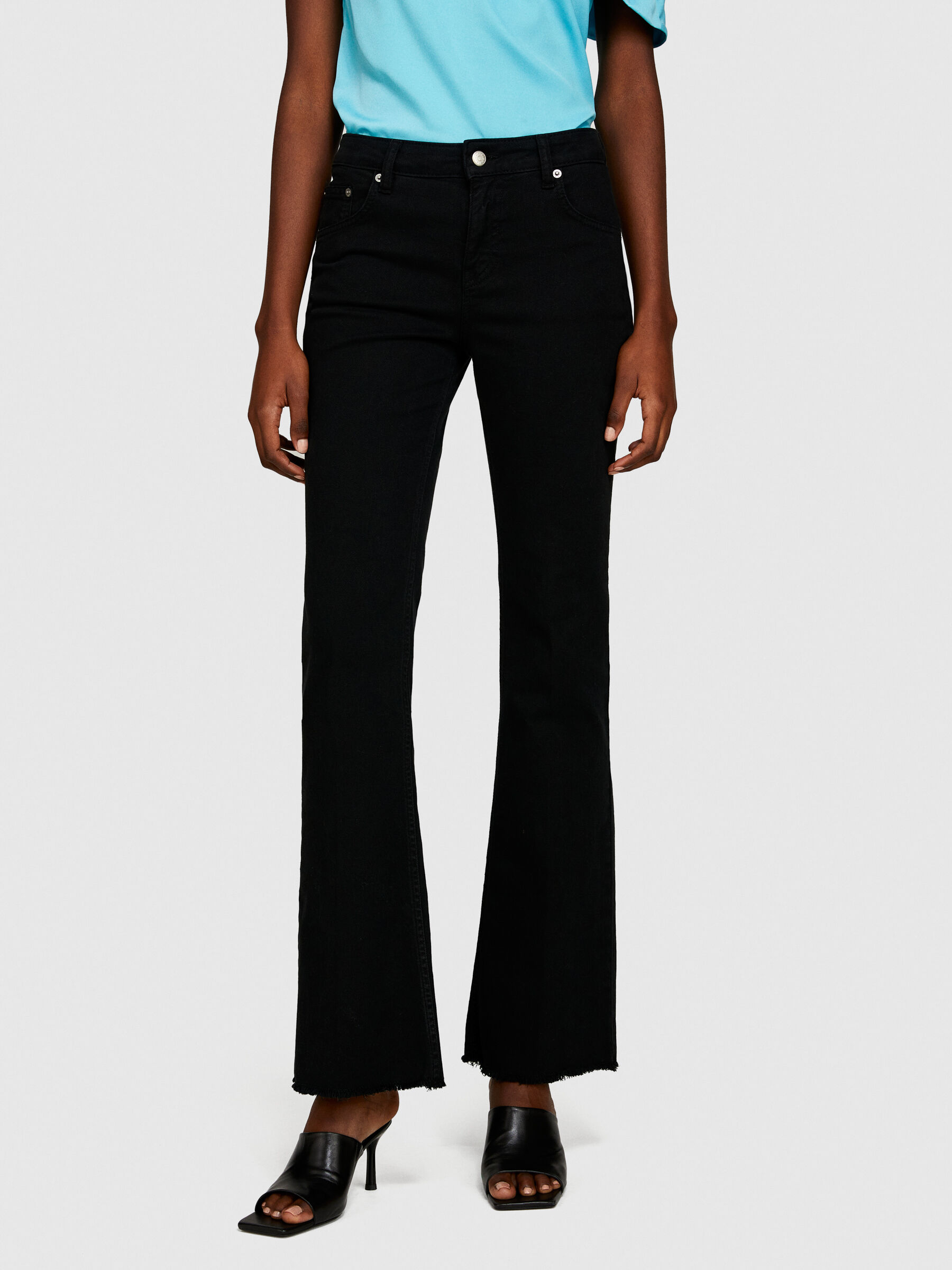 Colored flared fit jeans Women image number null