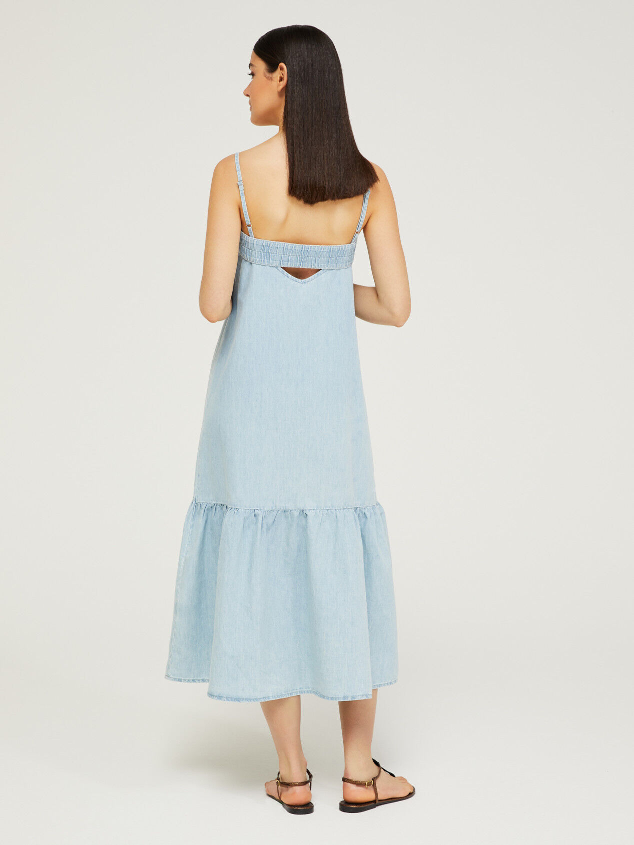 Long chambray dress clearance