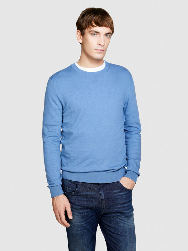 Slim fit sweater - men's crew neck sweaters | Sisley
