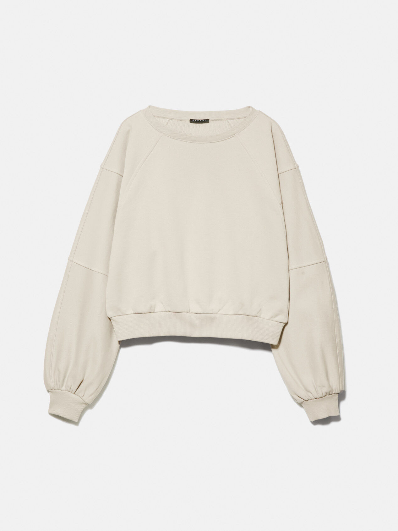Cream online cropped sweatshirt