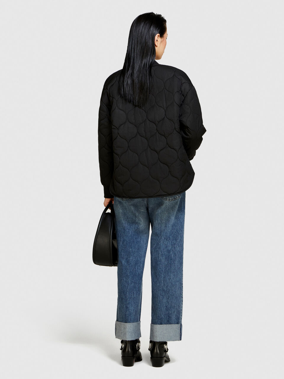 Baggy fit jeans with cuffs Women image number null