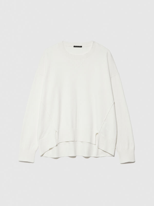 Sweater with slits - women's crew neck sweaters | Sisley