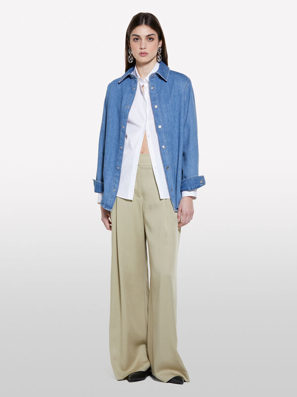 White slim fit shirt - women's shirts | Sisley