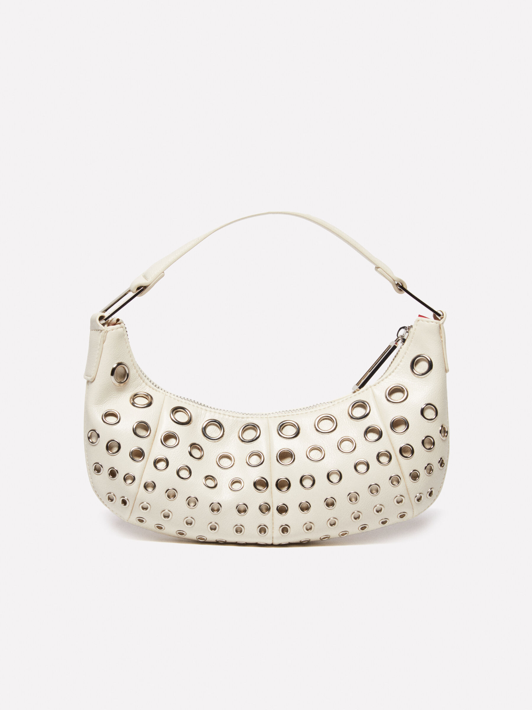 Cream white bag with eyelets, Creamy White - Sisley
