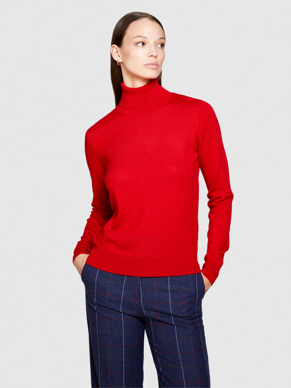 Regular fit turtleneck - women's high neck sweaters | Sisley