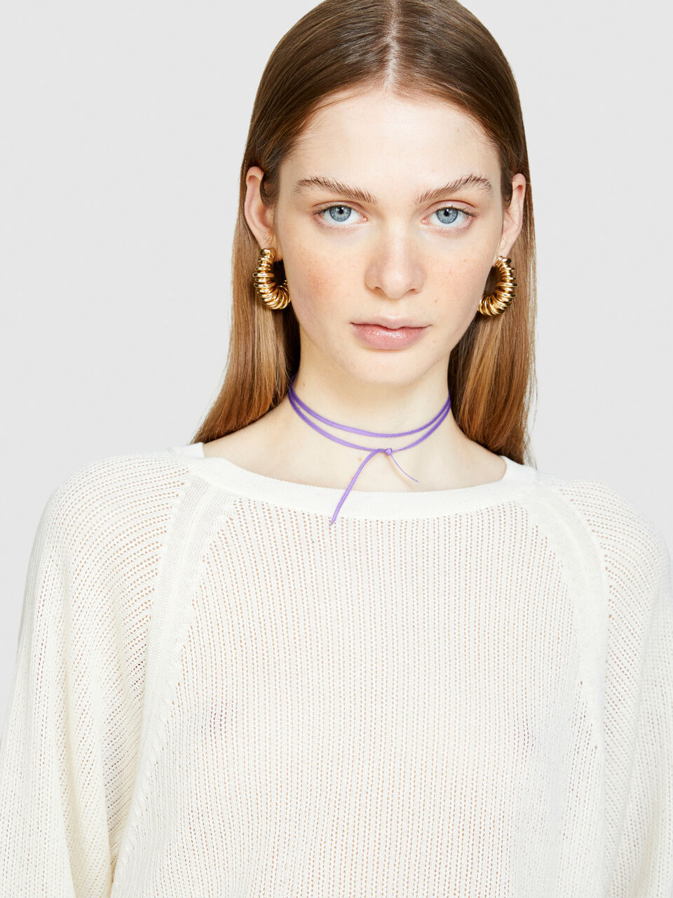 T-shirt with batwing sleeves Women image number null