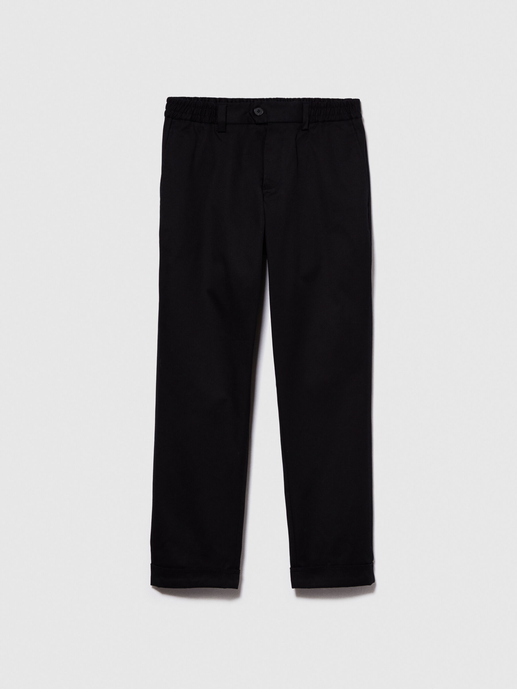 Solid color trousers, Black - Sisley Solid color trousers, Black - Sisley