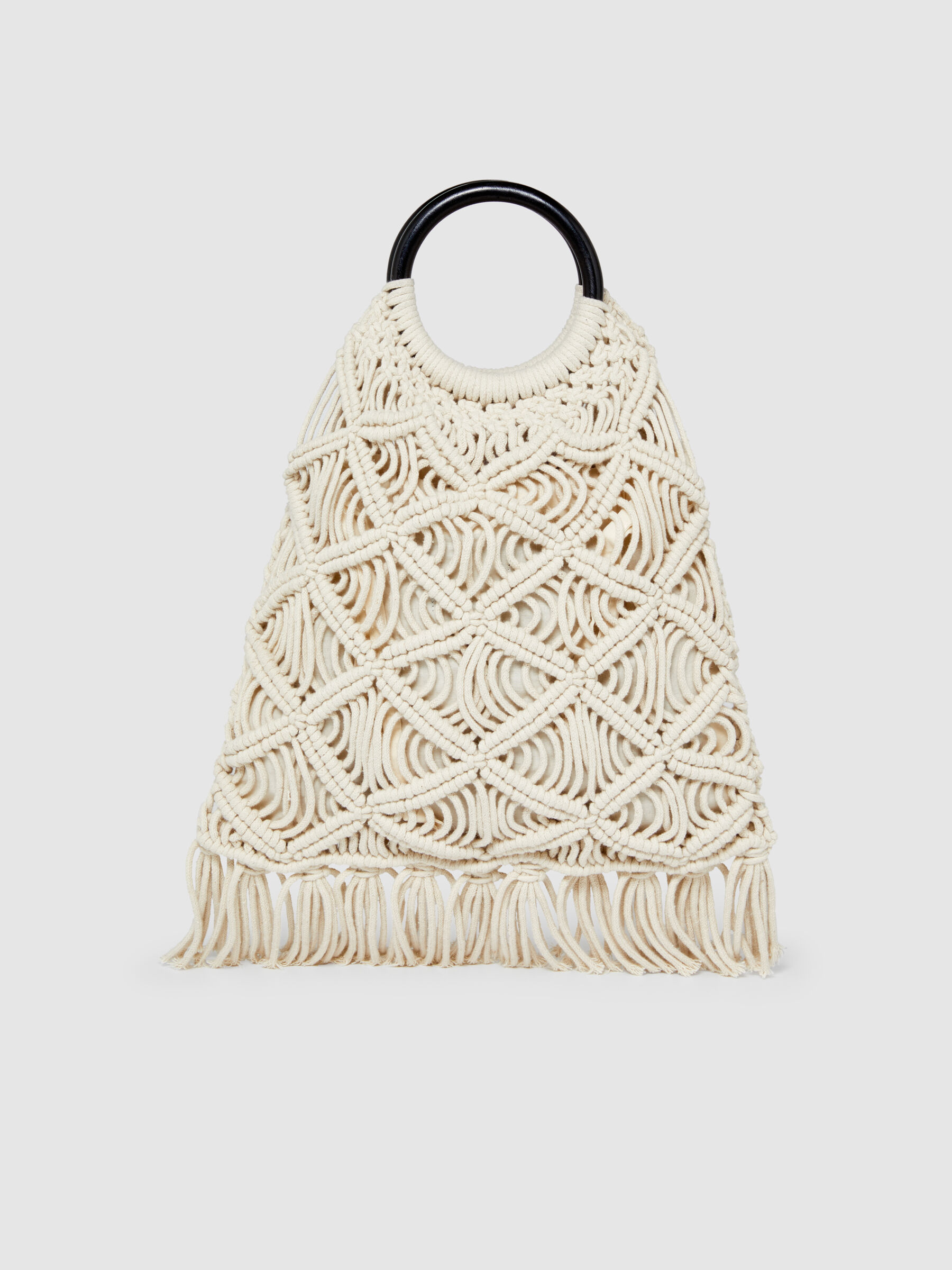 Crochet bag with fringe Women image number null