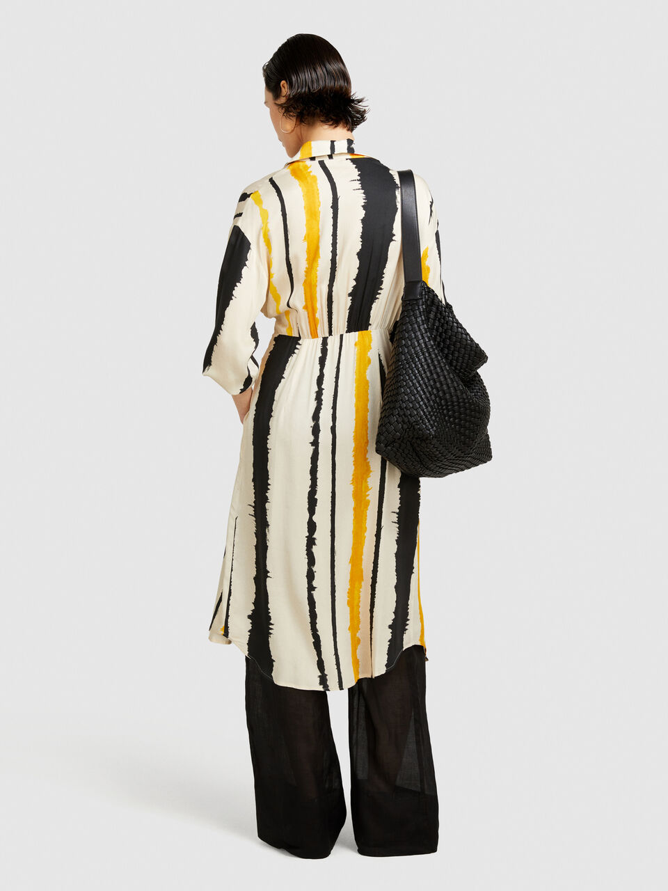 Flared ramie trousers Women image number null