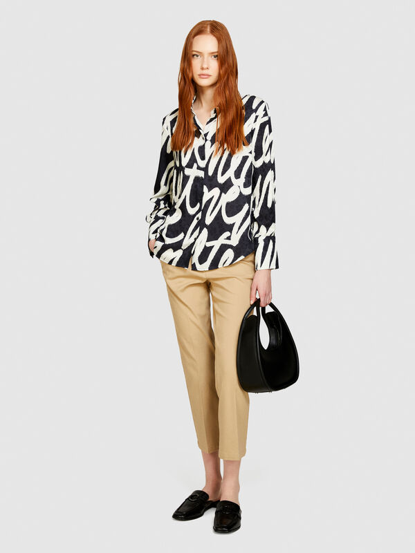 Cropped trousers - women's flared trousers | Sisley