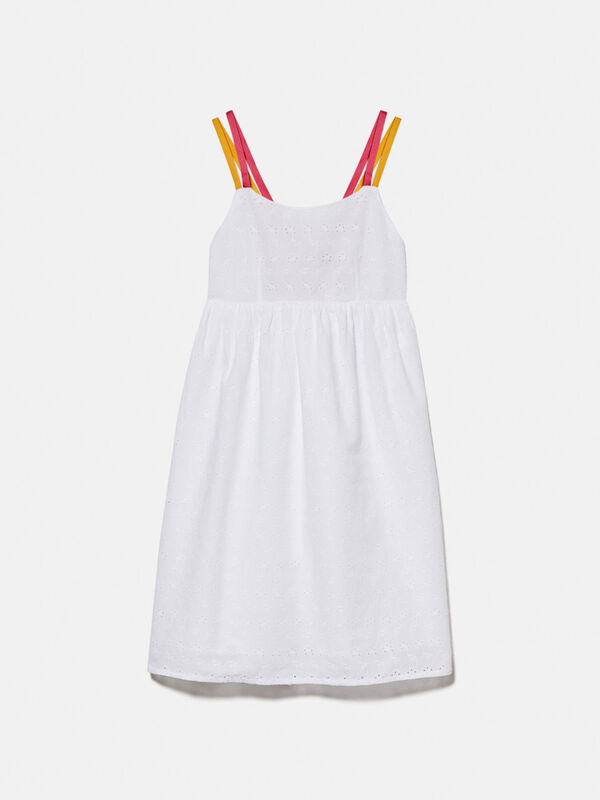 Dress in broderie anglaise - girls' dresses | Sisley Young