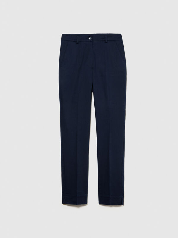 Regular fit chinos - women's chino trousers | Sisley