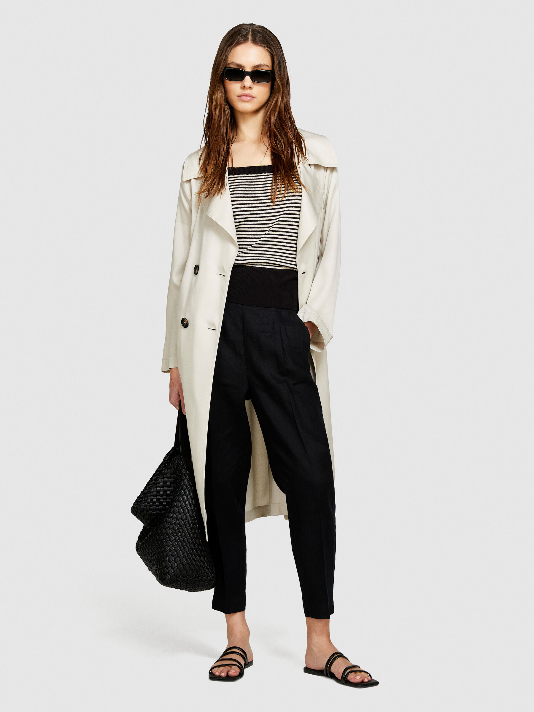 100 linen joggers Black Sisley
