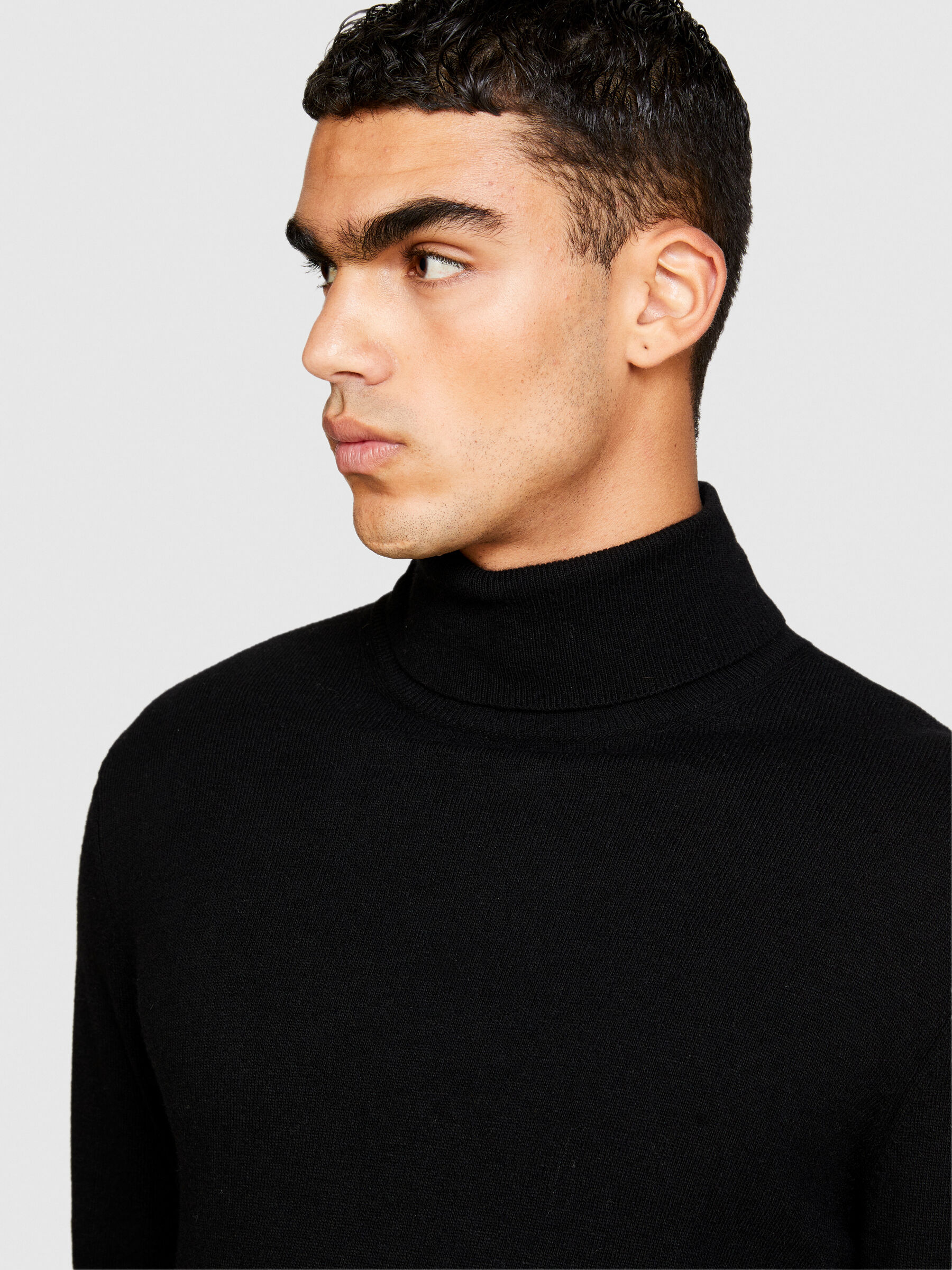 Black high neck sweater men online