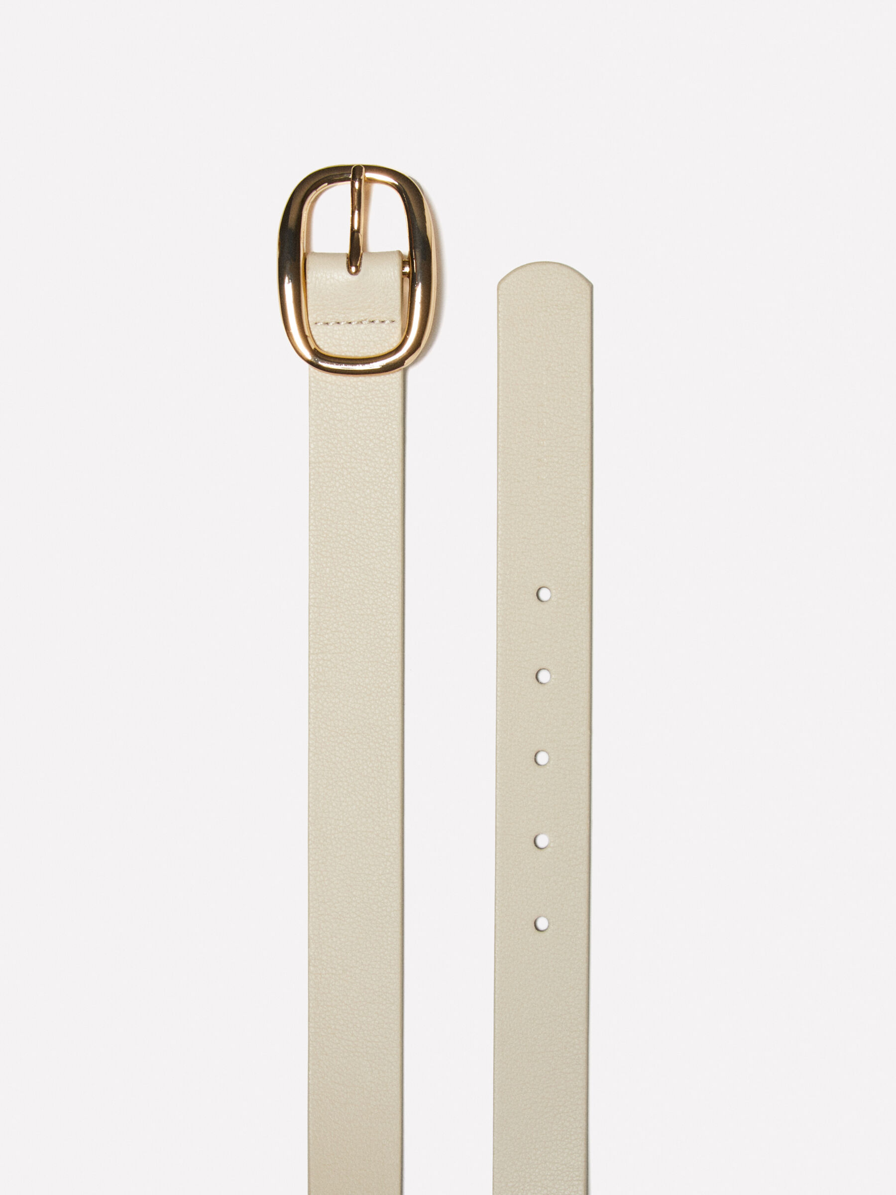 【セール 登場から人気沸騰】 buckle, oval with belt white Cream Vanilla Sisley - 小物