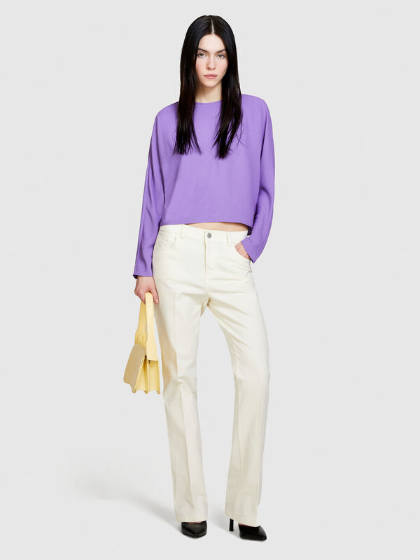 Flare fit trousers - women's flared trousers | Sisley