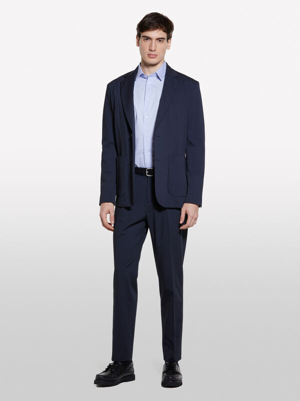 Dark gray trousers - men's slim fit trousers | Sisley
