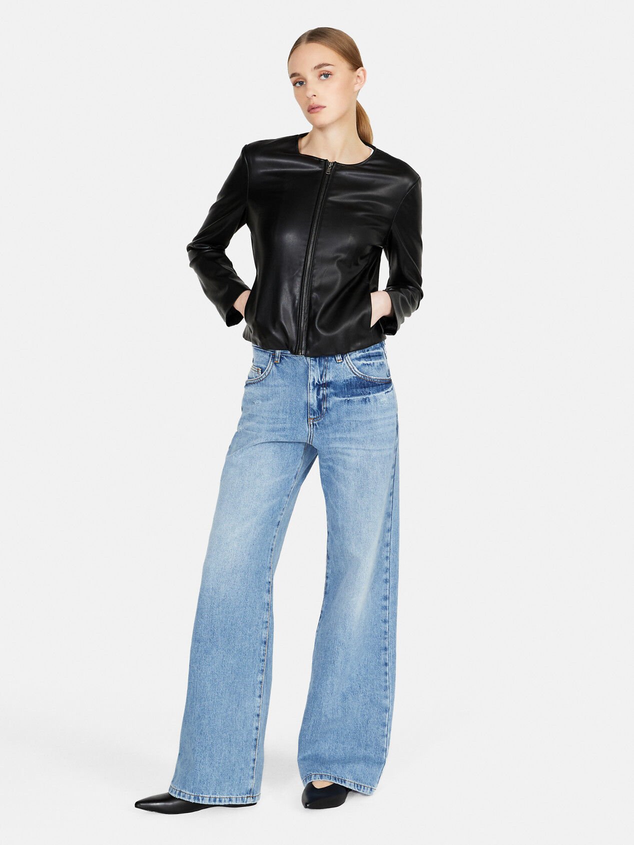 Crew neck jacket clearance women's