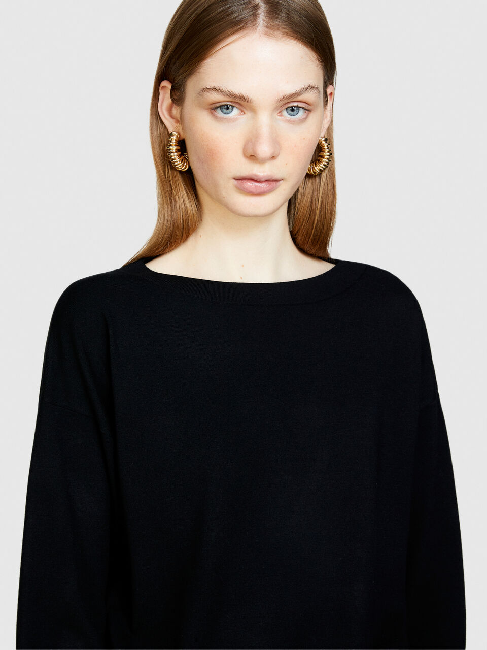 Boat neck sweater Women image number null