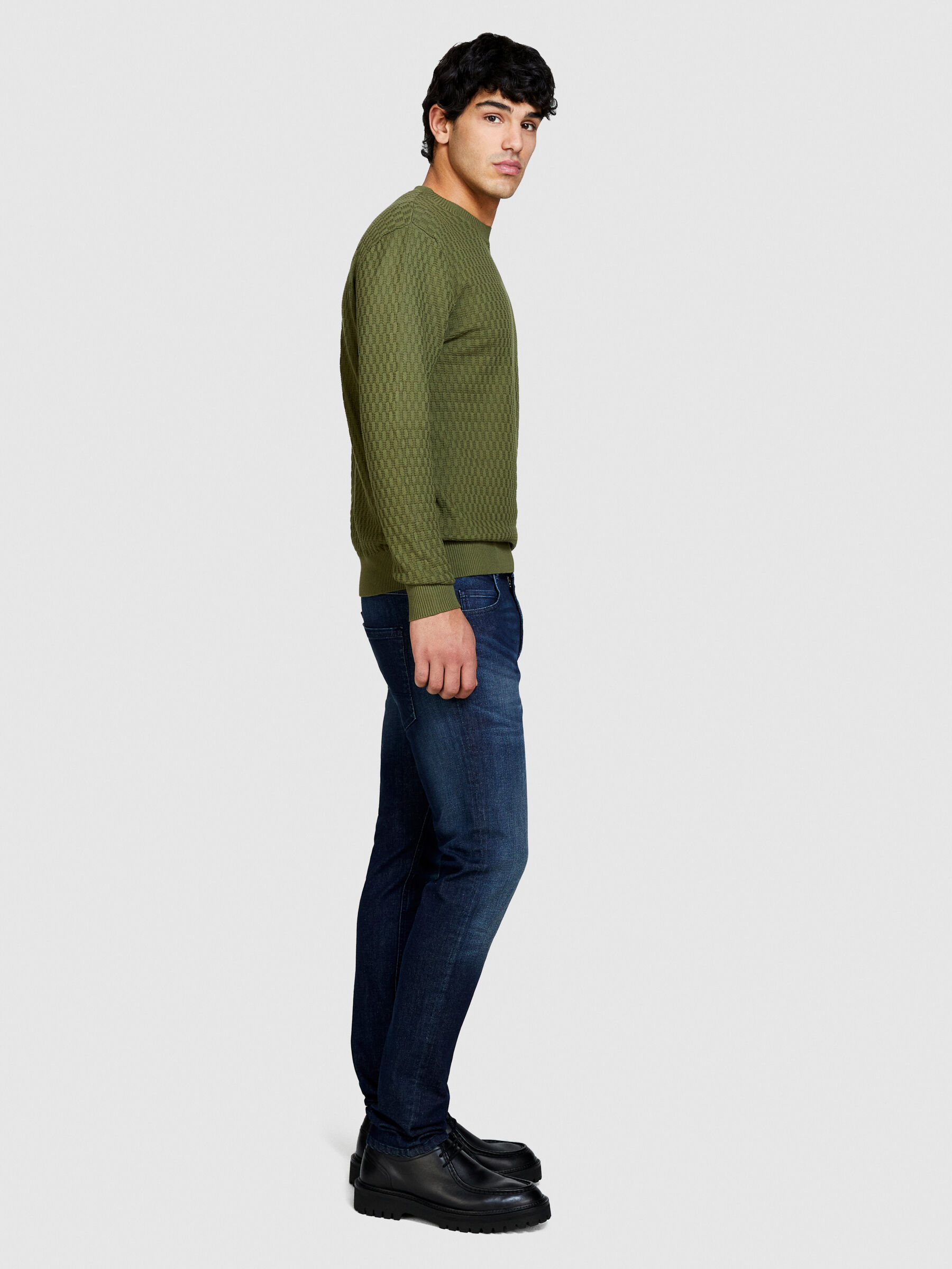 Solid colored sweater Men image number null