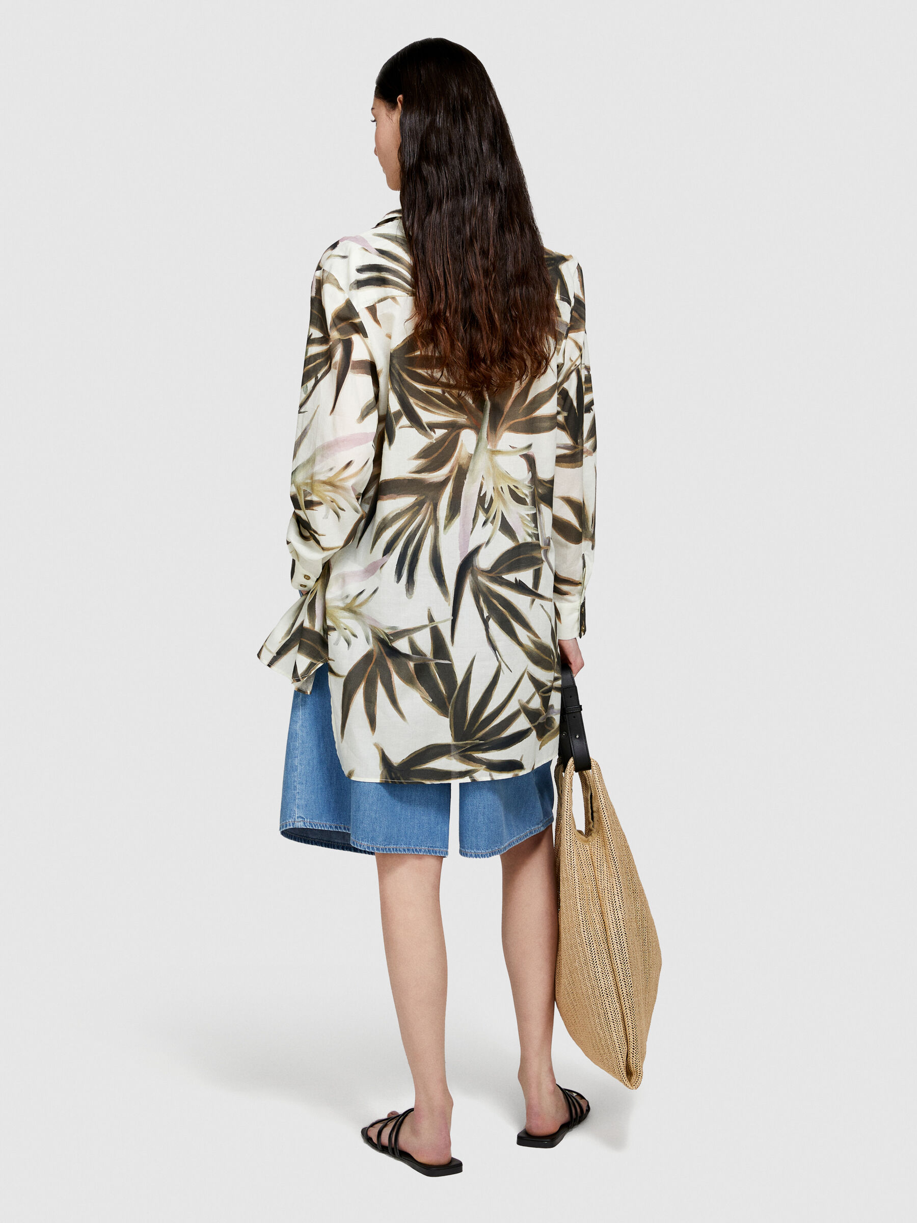 Bermudas in chambray Women image number null