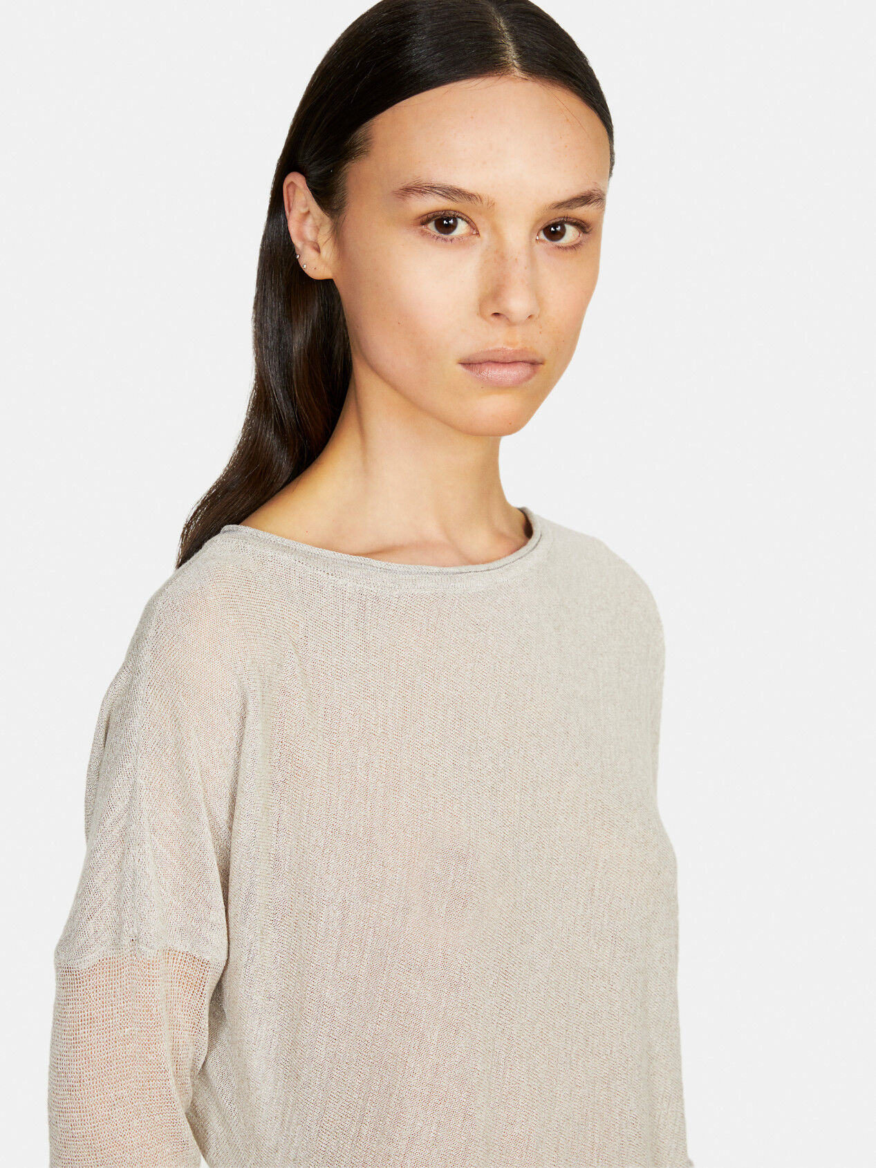 Beige crew store neck sweater women's