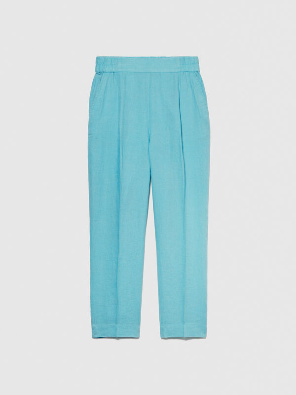 100% linen joggers - women's joggers | Sisley