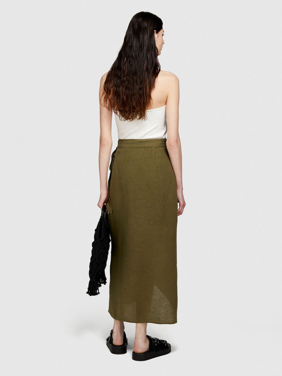 Pareo skirt in 100% linen Women image number null