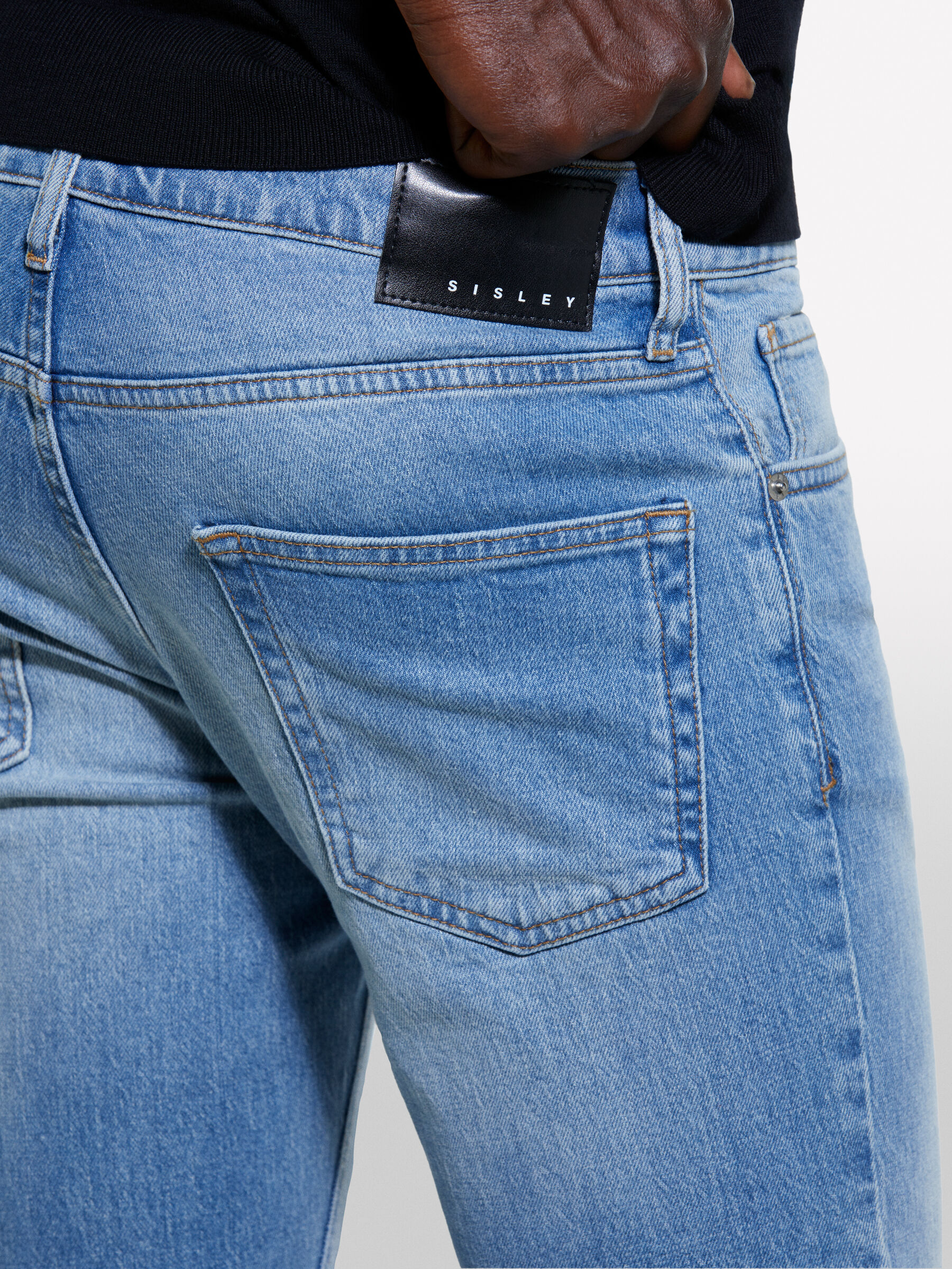 Blue slim fit vintage look Stockholm jeans Blue Sisley