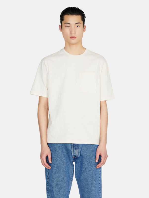 Relaxed fit t-shirt with pocket - men's short sleeve t-shirts | Sisley