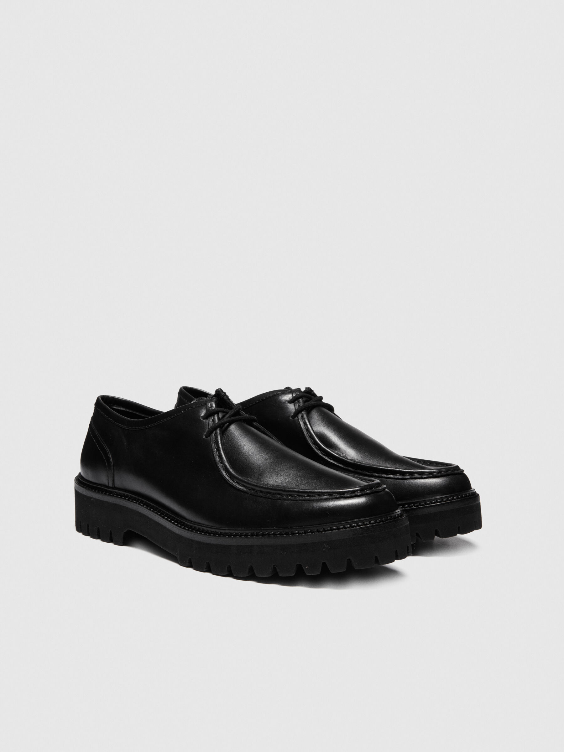 Leather shoes, Black - Sisley