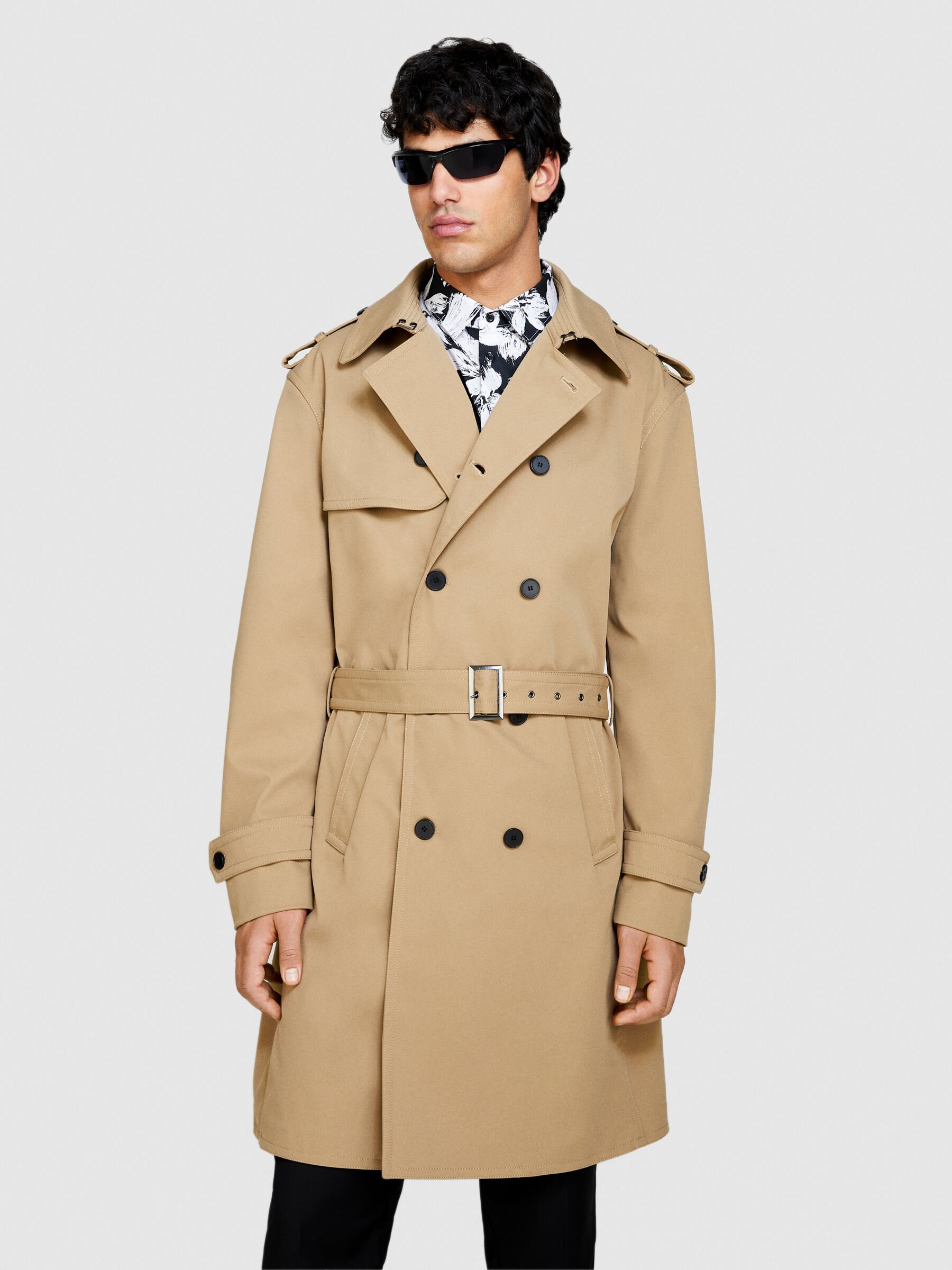 Trench coat with belt, Camel - Sisley