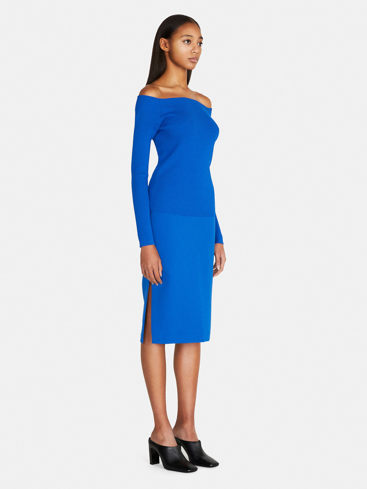Pencil skirt blue dress online