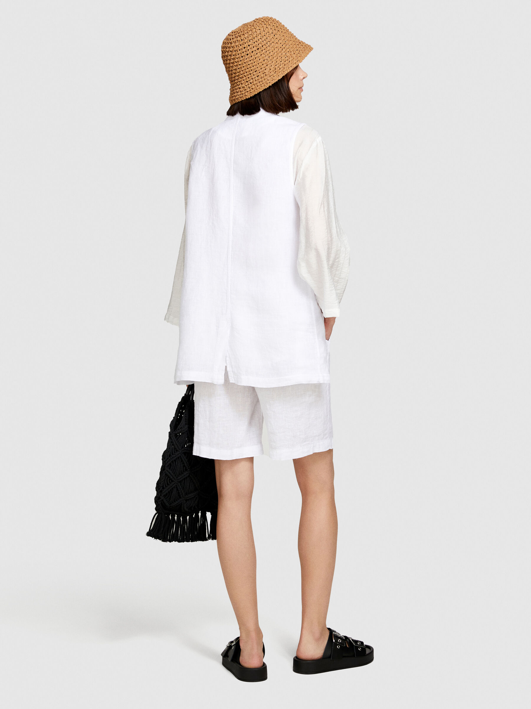 100% linen bermudas Women image number null